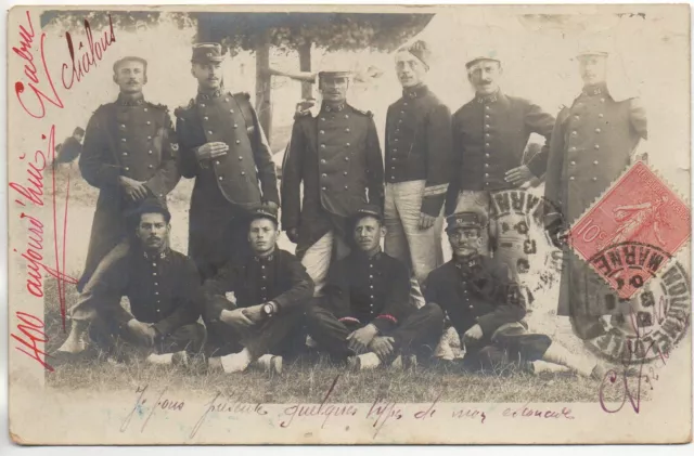 CHALONS SUR MARNE - Marne - CPA 51 - Vie MILITAIRE - le camp - CARTE PHOTO