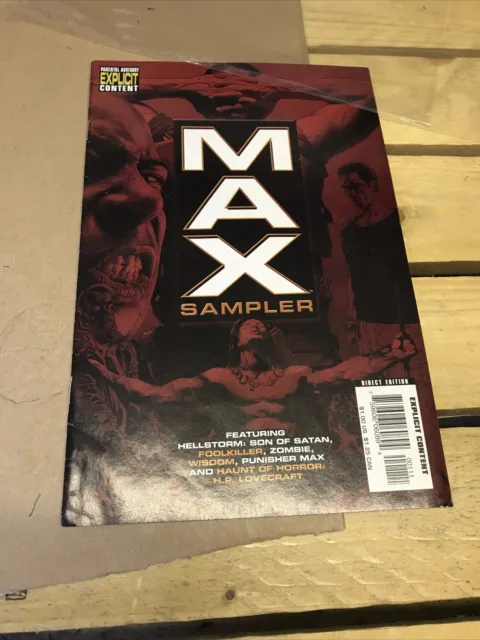Collectible Comic Max Sampler Seen Spider-Man , Punisher, Marvel, Wisdom Etc