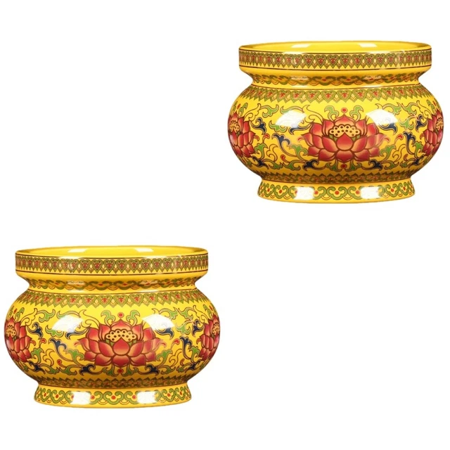 2x vaso per affumicatura domestica in ceramica bruciatore vaso per affumicatura stile cinese