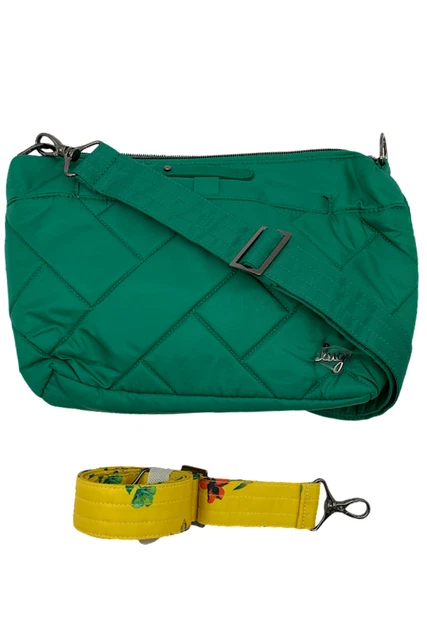 Lug RFID Quilted Crossbody Flare 2 Sketch Kelly Green