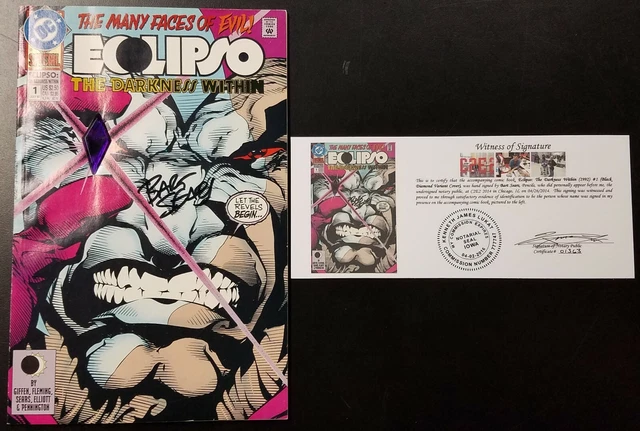 Eclipso: The Darkness Within (1992) #1&2 EACH SIGNED Bart Sears w/ Notarized WOS