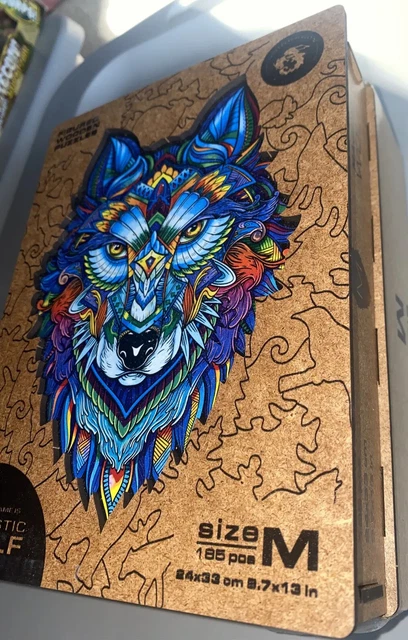 Unidragon Original Wooden Jigsaw Puzzles Majestic Wolf 185 pcs 2