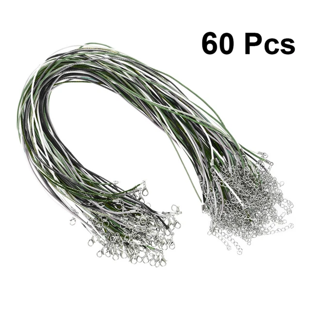 60 piezas Collar Hágalo usted mismo Cuerdas Cuero de Cera Collares Cuerda