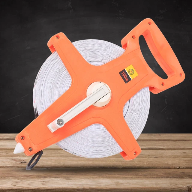 100M Carbon steel Measure Tape Landscaping Building Surveying Measure Reel TOP