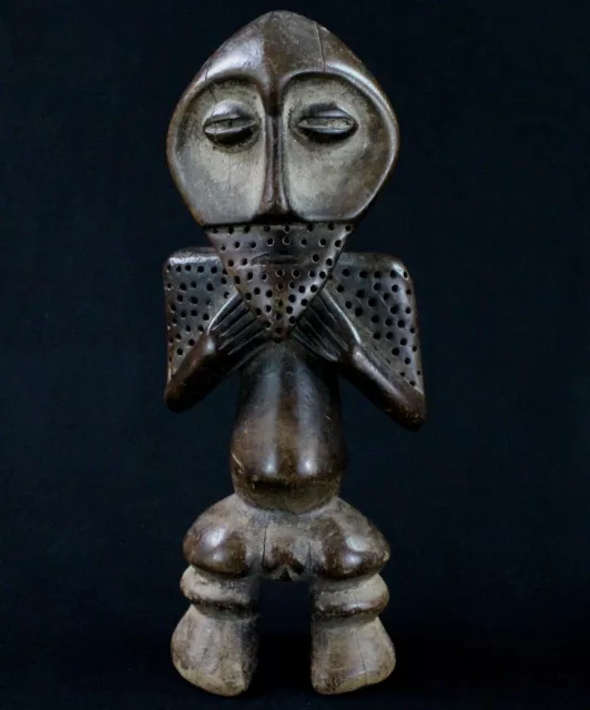 Art Africain Tribal - Fétiche Statue Lega Célibataire Célibat - RDC - 25,5 Cms
