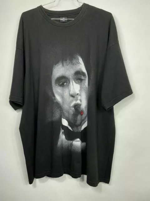 VINTAGE SCARFACE AL Pacino Tony Montana Bling Shirt 4XL Hip Hop Rap Big ...