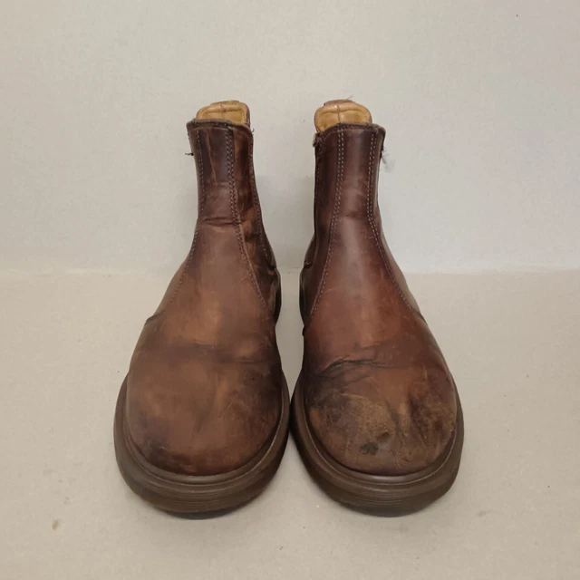 DR MARTENS 2976 MEN'S LEATHER CHELSEA BOOTS BROWN SIZE UK7 EU41 (box