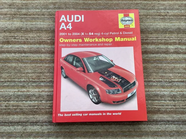 Haynes Manual Audi A4 Saloon & Est 2001-04 (X-54 Reg) 4-Cyl Petrol & Diesel (B6)