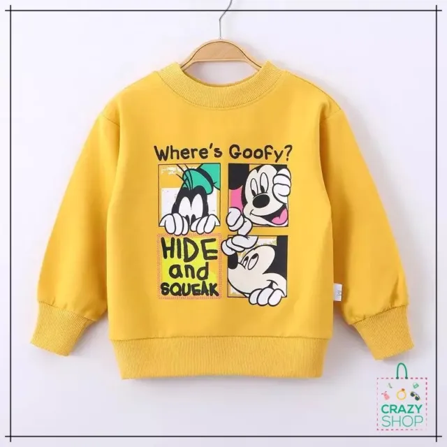 Maglia Mickey Mouse - Topolino   Kids Abbigliamento Per Bambini Gialla  Multi