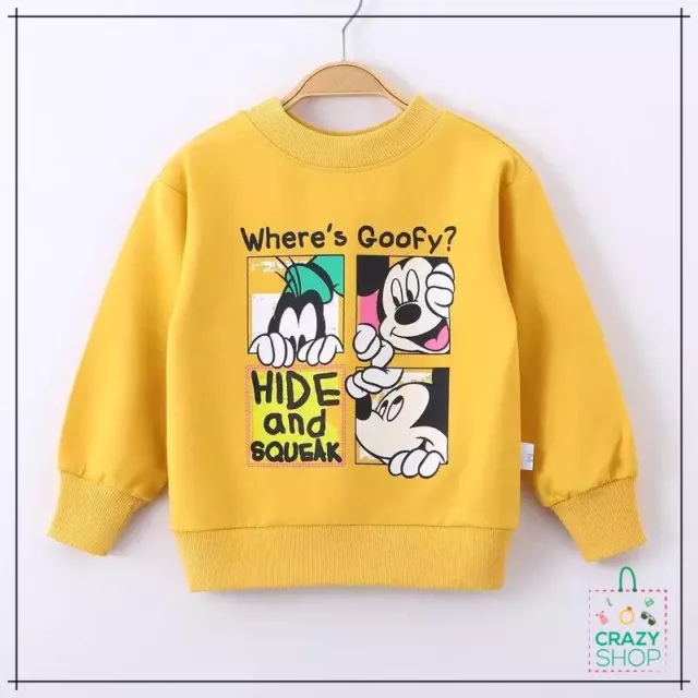 Maglia Mickey Mouse - Topolino   Kids Abbigliamento Per Bambini Gialla  Multi