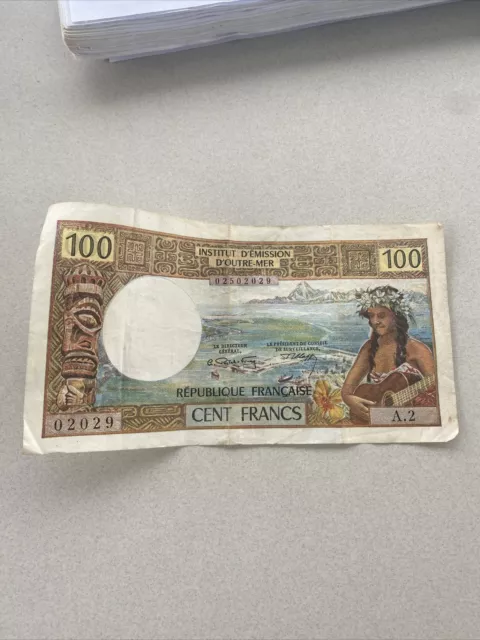 Banknote New Caledonia 100 Francs 1969 - 1971 Noumea