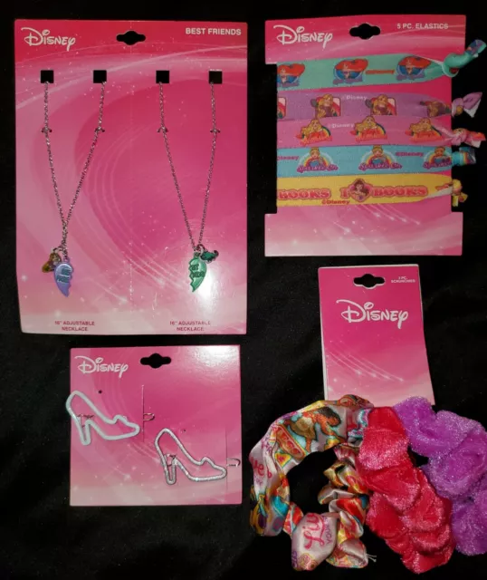 DISNEY Girls Hair & Jewelry Accessory Sets Mermaid & Princess