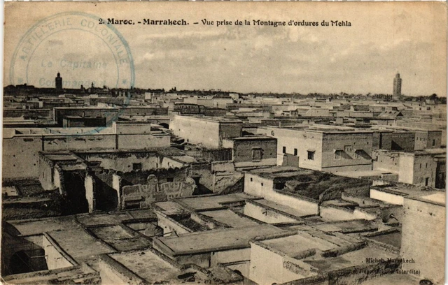 CPA AK JUDAICA Marrakech - View taken of the Mehla Garbage Mountain (a1348)