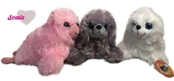 Oakes Leisure Pink Fluffy Seal Plush