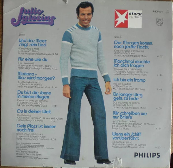 Julio Iglesias - Und Das Meer Singt Sein L LP Album RE Vinyl Scha 2