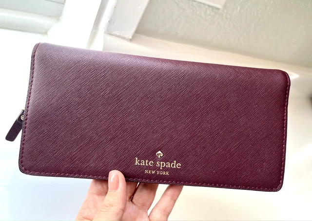 KATE SPADE Cedar Street Carmilla mulled wine wallet - pristine condition!
