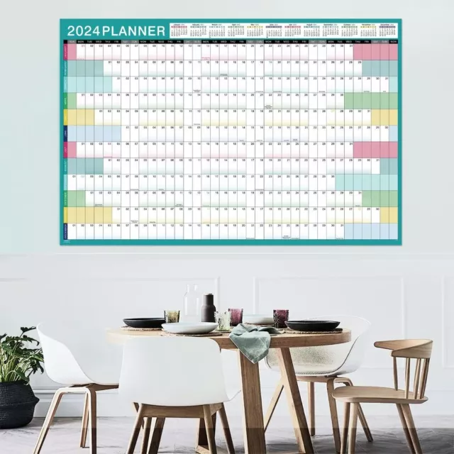 Year Planning Note Big Assed Calendar Blue Wall Hanging Calendar  Home Office
