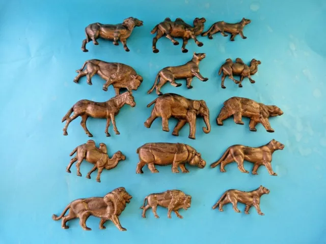 Lot de 15 figurines publicitaires OMO des années 70 animaux sauvages