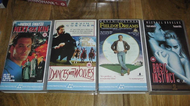 NEXT KIN FIELD Of Dreams Basic Instinct Wolves VHS Video Cert Joblot ...