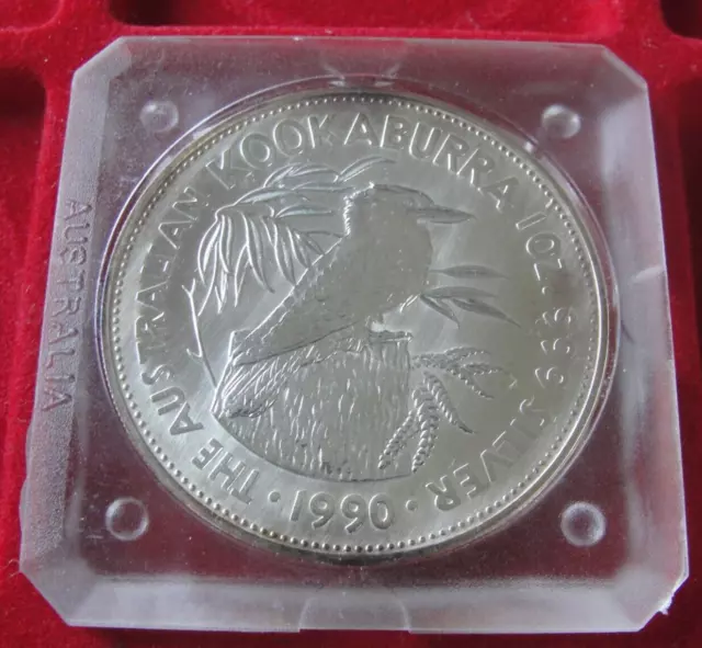 Silbermünze Australien Kookaburra 1 oz 5 Dollar 1990 999 Silber