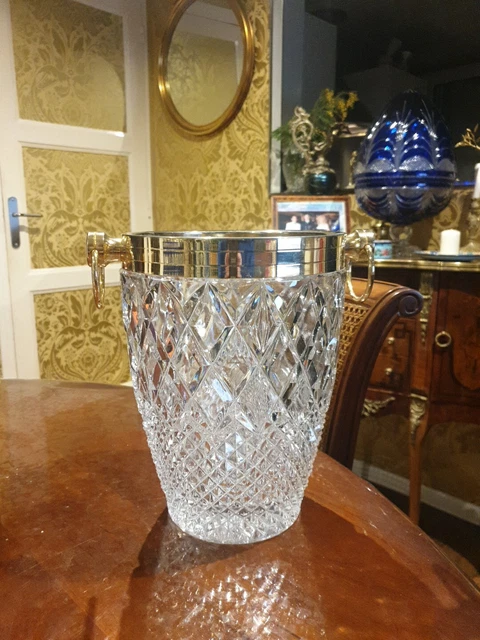 RARE Seau à Champagne Roederer en métal doré Reims Années 1980 | UK