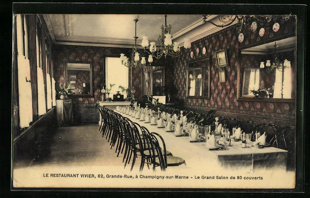 CPA Champigny-sur-Marne, Le Restaurant Vivier, 62 Grande-Rue
