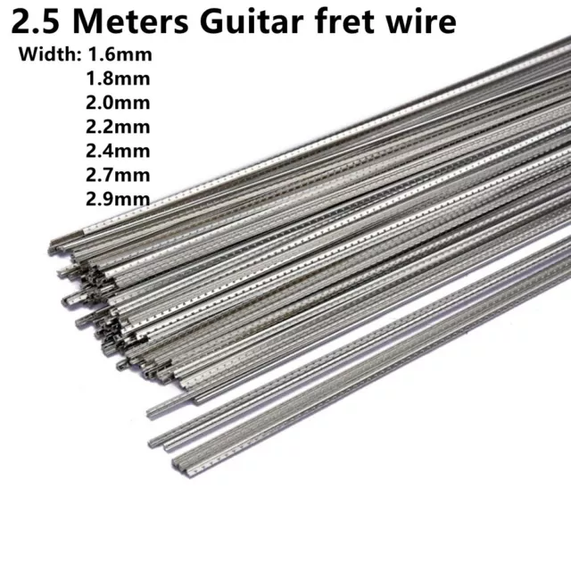 8FT Guitare Basse Touche Frette Cable Cuivre Nickel Argent Jauge 1.6MM ~2.9MM De