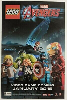 LEGO Avengers Marvel Print Ad Game Poster Art PROMO Official Hulk Thor Advert