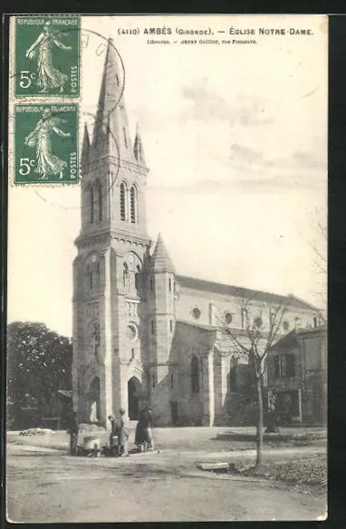 CPA Ambès, Église Notre-Dame