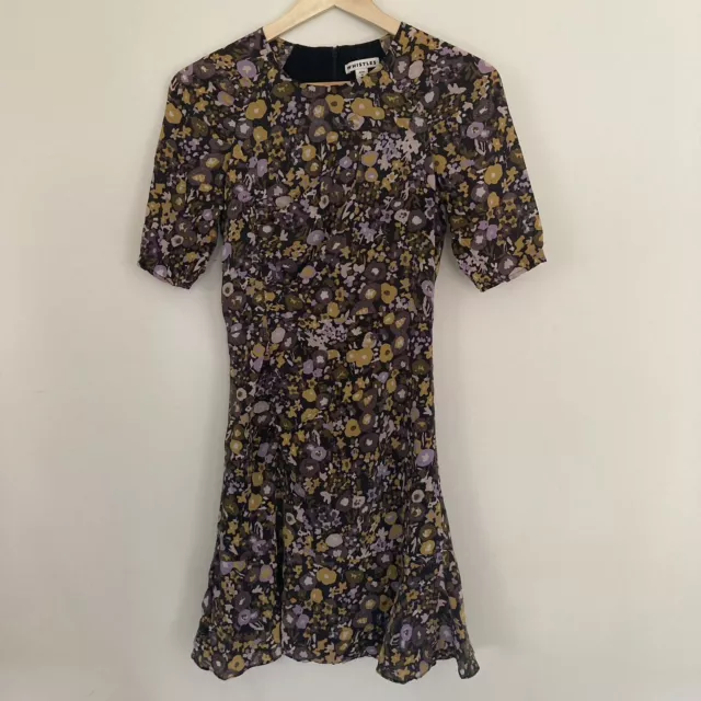 Women’s Whistles Floral Print Silk Blend Dress UK Size 10
