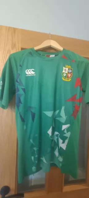 Canterbury British Lions 2021 South African Green Training Rugby Shirt Small