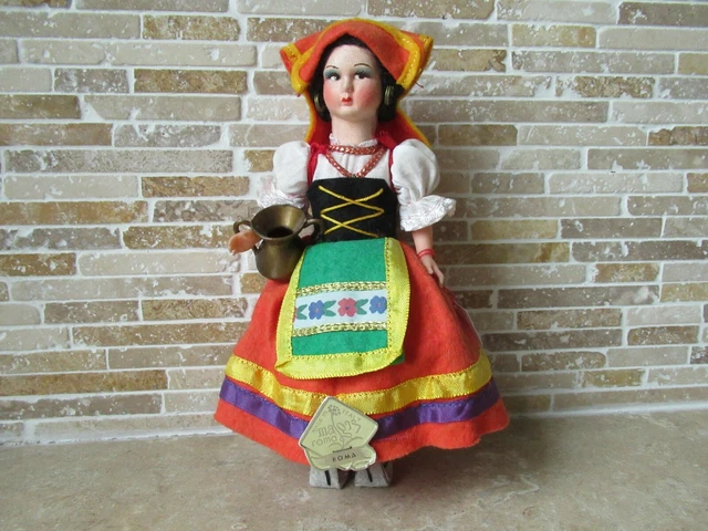 ANCIENNE PETITE POUPÉE Habillée Alsacienne Folklorique Deco Collection