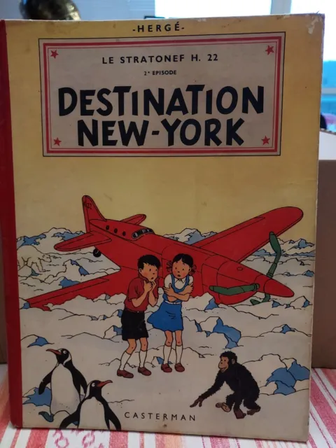 BD Les Aventures De Jo,zette Et Jocko Destination New-York Hergé 1951