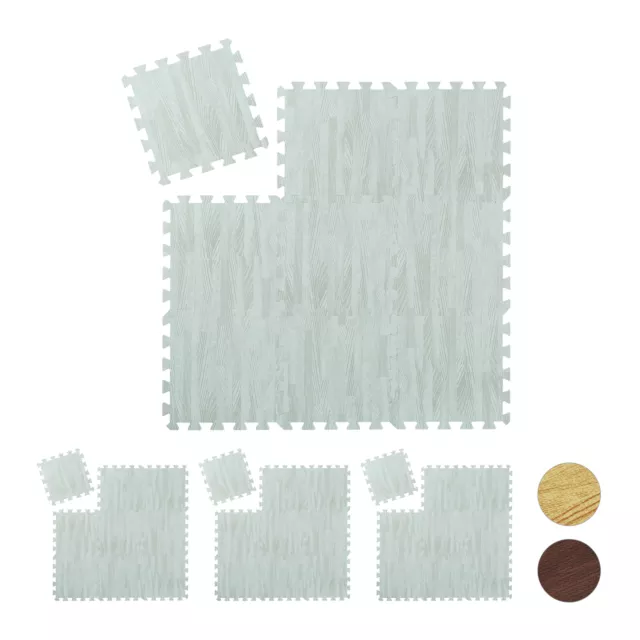 Tapis pour le sol 36 pièces tapis puzzle protection jeux sport caoutchouc blanc