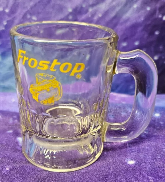 FROSTOP Mini Root Beer Mug 3in Heavy Glass HTF Collectible