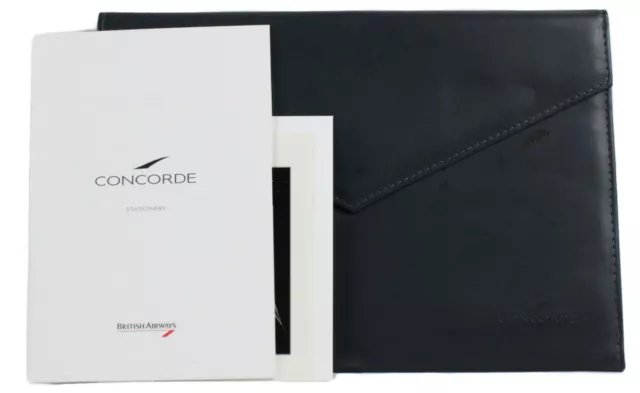 Vintage Concorde Aviation Airline Faux Leather Folio with Stationary