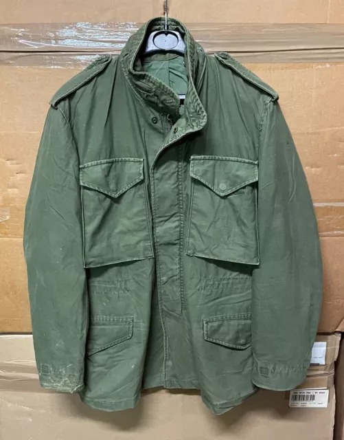 GENUINE US ARMY VIETNAM M65 FIELD JACKET OG 1970s VG COND !!!! SMALL ...