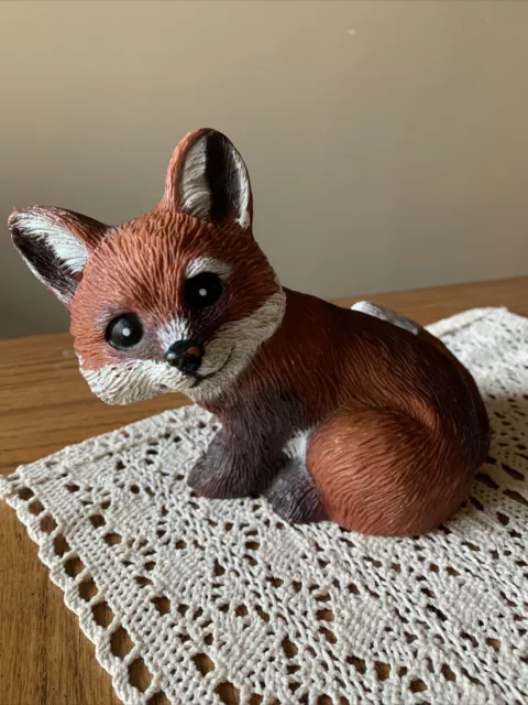 Vintage 1992 Artline Baby Fox Garden Ornament Yard Lawn Art Animal Figurine 6070 Vintage 1992 Artline Baby Fox Garden Ornament Yard Lawn Art Animal Figurine 6070