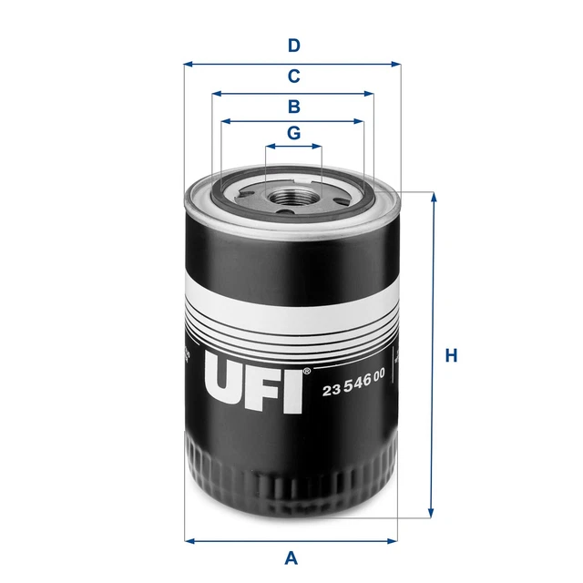 Filtro olio UFI 23.546.00 filtro a vite per DUCATO FIAT PEUGEOT CITROËN IVECO M X