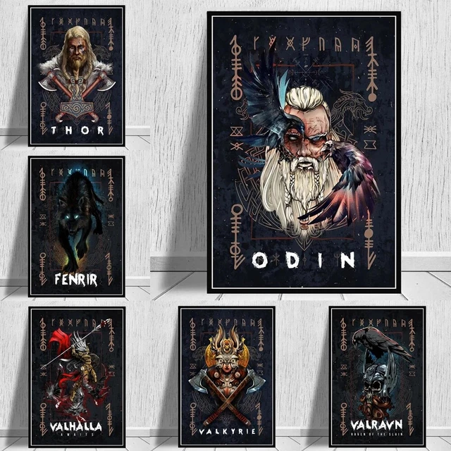 Norse Mythology Asgard God Odin Thor Full Diamond Painting Kits Art Geschenk