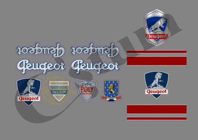 Stickers PEUGEOT Pour Vélo - Décalcomanie PEUG005 - Fabriqué En France