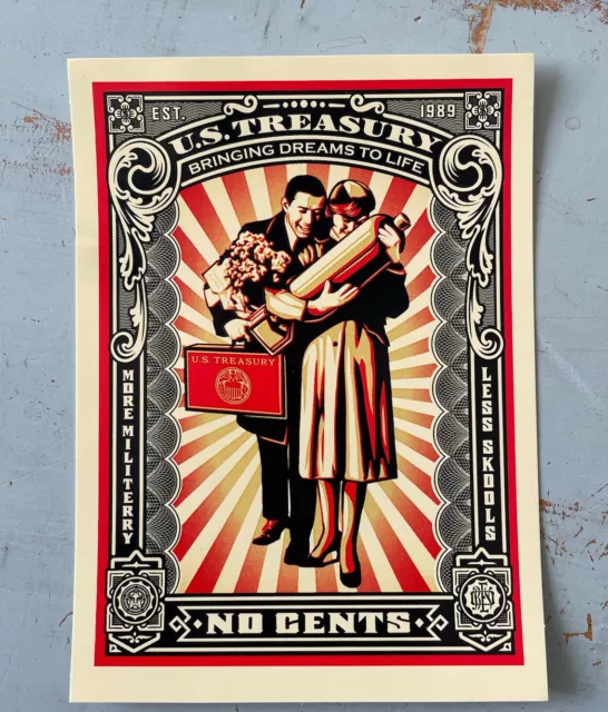 Pegatina Obey Giant Shepard Fairey Padres Orgullosos Imagen Arte 4,75x6"" NUEVA