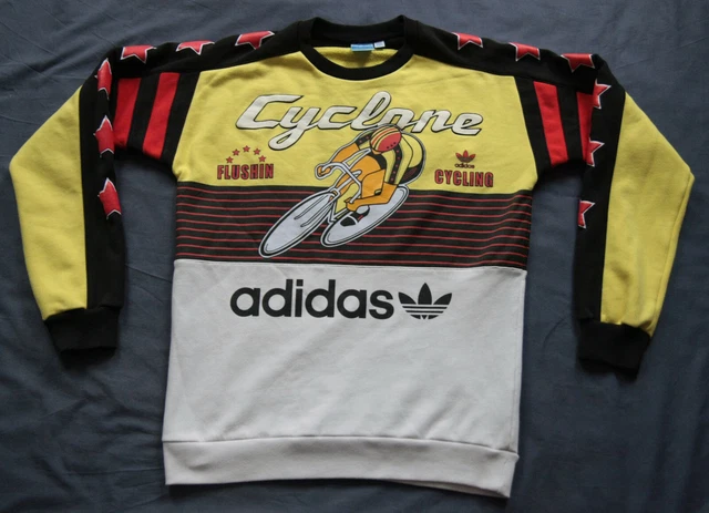 ADIDAS VINTAGE CYCLONE Retro Sweatshirt Pullover Oldschool Jumper