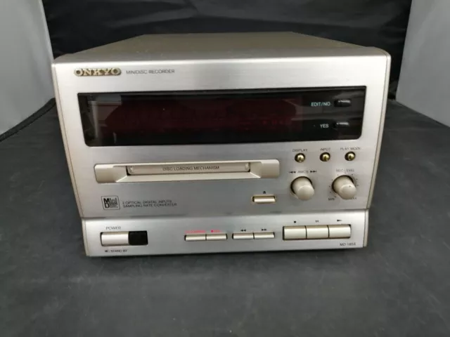 ONKYO MD-185Ⅱ Silver Minidisc Recorder Made in JAPAN Tested