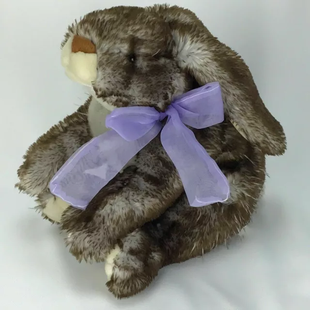 Caltoy Bunny Rabbit Realistic Flecked Fur Brown Grey Plush Stuffed Animal ?