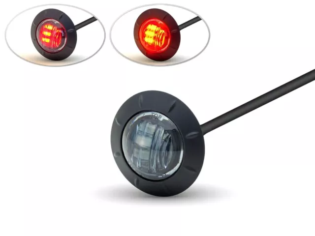 Motorcycle LED Stop Tail Light 2" 50mm Smoked Lens for Cafe Racer Project Bike