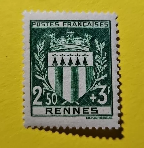 Frankreich Briefmarke Wappen / Wappen Rentier N°534 S.Fotos Luxus MNH