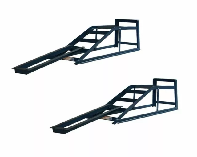 Pair of 2 Tone Car Ramps with Extensions CR2RM1