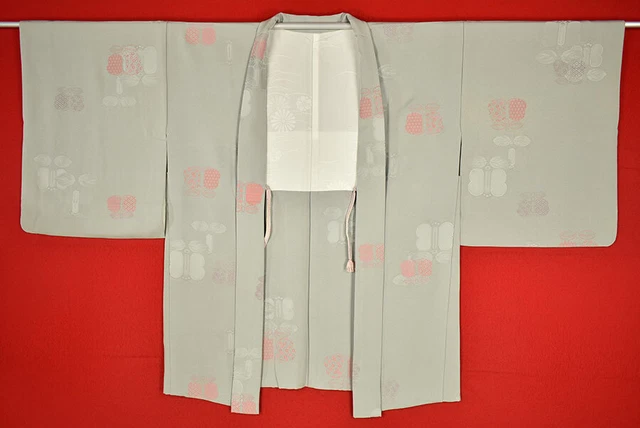 Vintage Japanese Kimono Silk Antique BORO HAORI Kusakizome Woven/B346/585