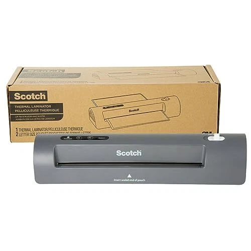 Scotch TL901X Thermal Laminator, 1 Laminating Machine, Gray, Laminate Recipe ...